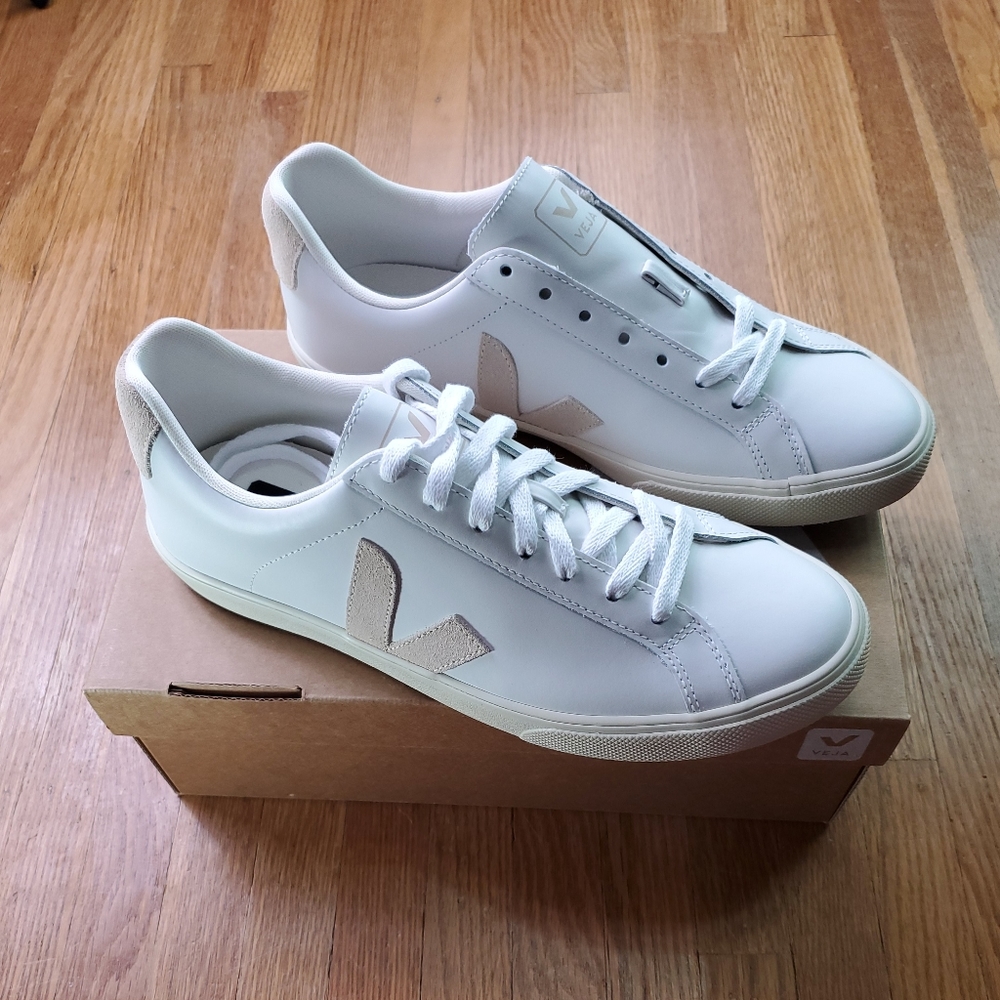 Veja Esplar Logo Leather Sneaker Womens Sz 8.5 EU 40 Shoes NEW NIB (KZ2)